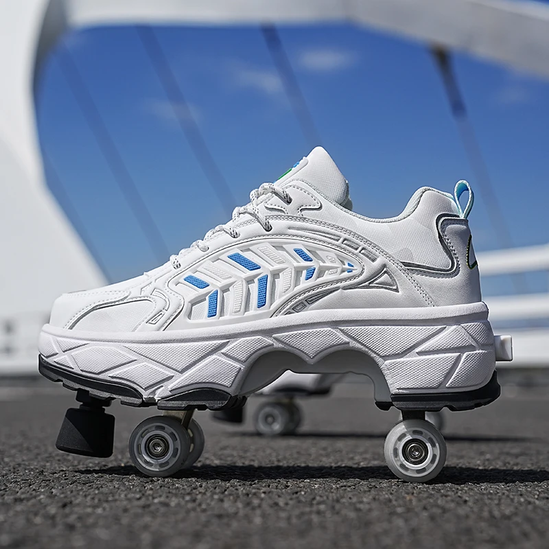 Running Shoes - Patins infantis de quatro rodas, com