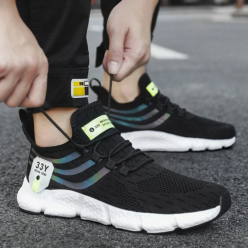Tênis de corrida masculino de  - Breathable Mesh Athletic Shoes avaliação e preço