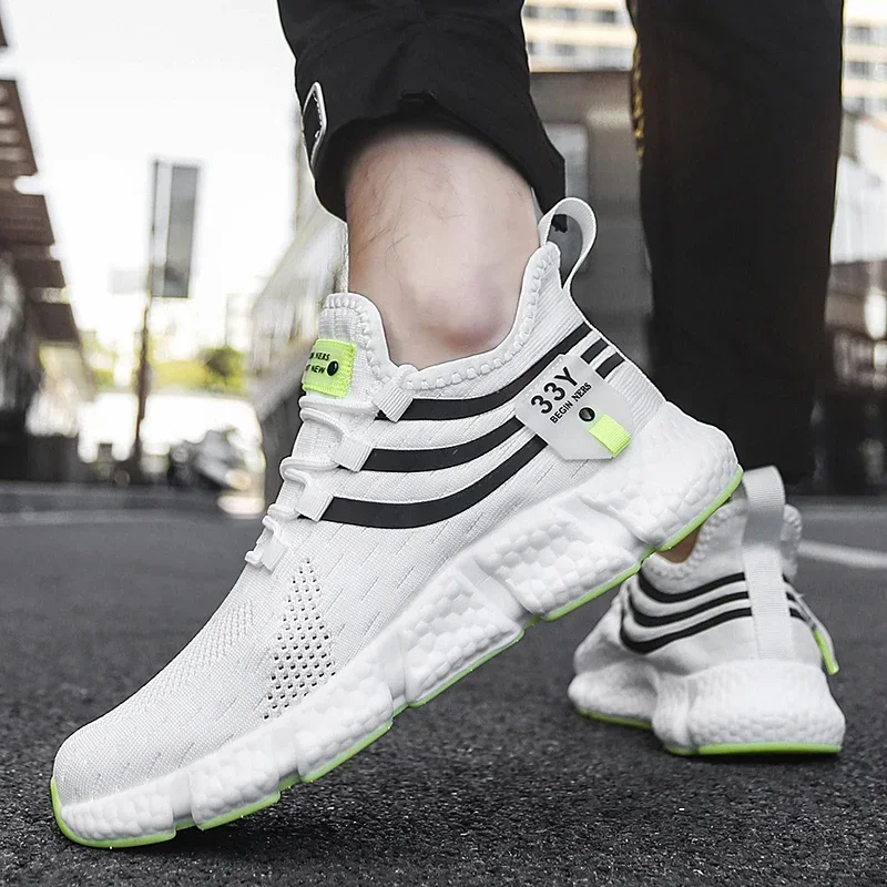Tênis de corrida masculino de  - Breathable Mesh Athletic Shoes avaliação e preço